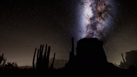 Hyperlapse-In-Der-Wüste-Des-Death-Valley-Nationalparks-Im-Mondlicht-Unter-Galaxiensternen